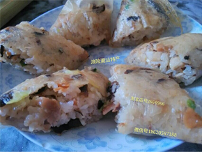 浪險(xiǎn)潮汕特色小吃糯米卷，美食小吃糯米蝦米花肉香菇卷