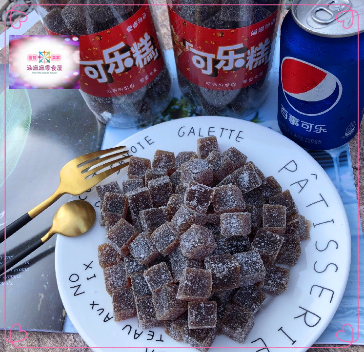可樂糕推薦泰式風味布丁泰國網紅休閑糖果糕小吃零食軟糖500g罐裝