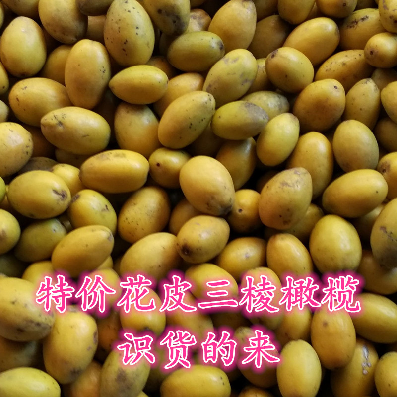 潮汕鮮橄欖 黃蠟甘香花皮三棱橄欖 新鮮金灶三捻橄欖 500g