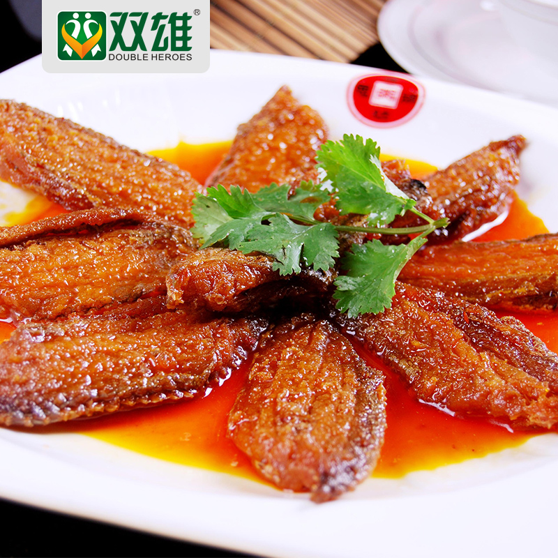 雙雄潮汕瓦罐香酥深海咸帶魚175gX3瓶裝野生油炸即食下飯罐頭包郵