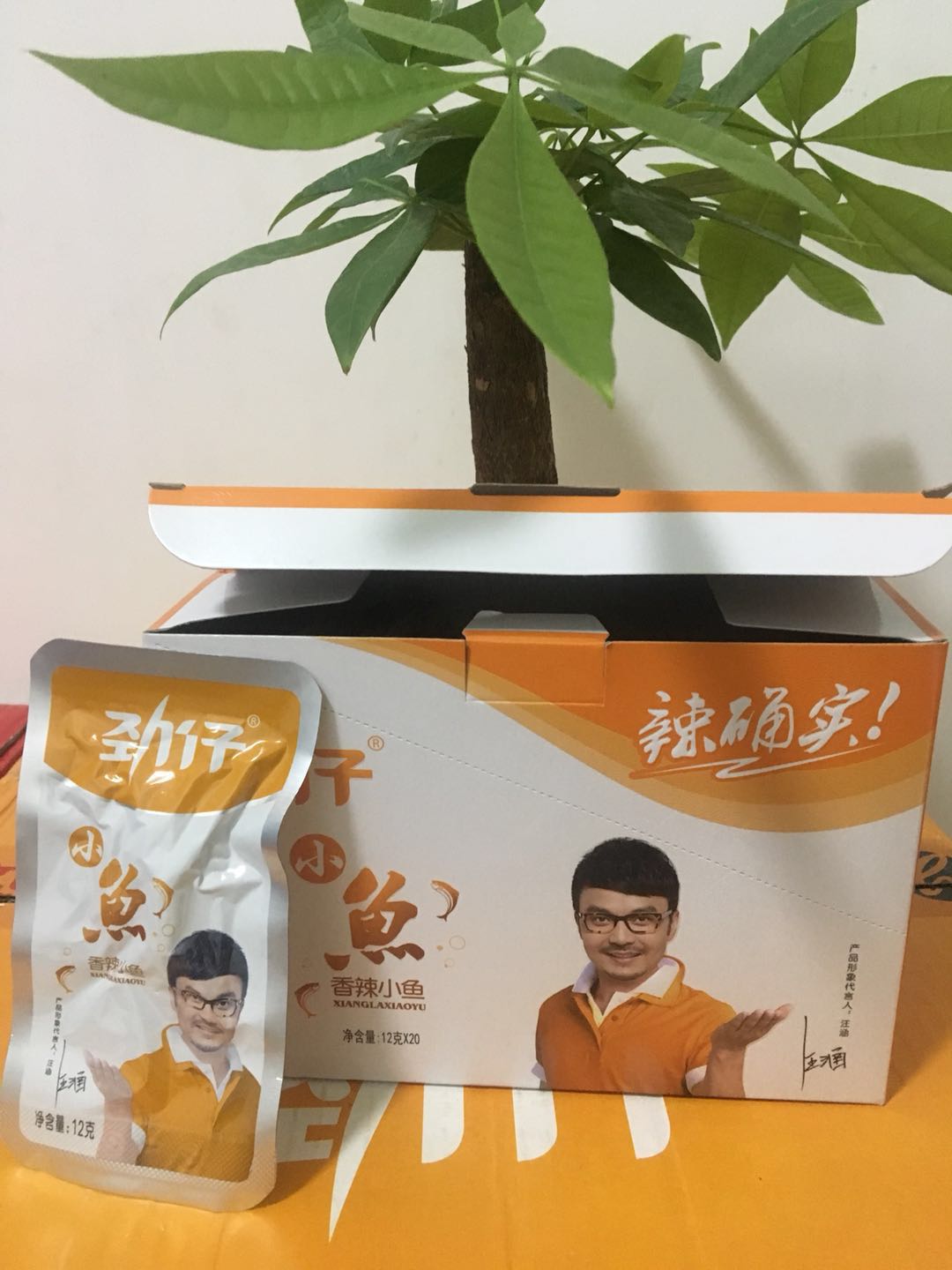 3盒起包郵 勁仔小魚干 網(wǎng)紅香辣小魚仔湖南特產(chǎn)零食 1盒20包240克