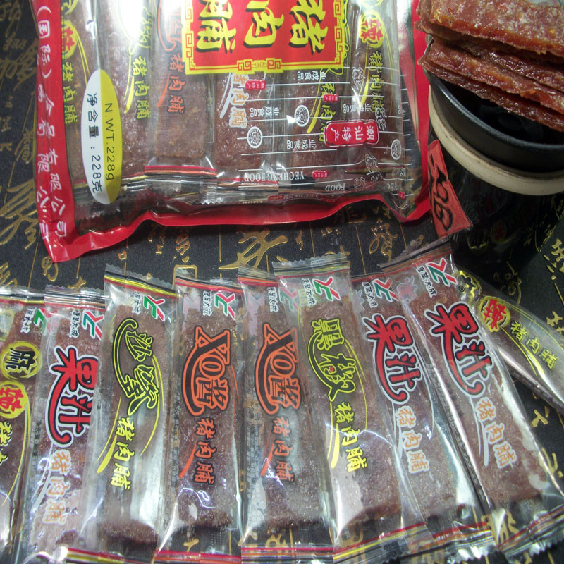 潮汕正宗豬肉脯肉類零食小吃熟食特產(chǎn)豬肉干多口味混合裝休閑美食