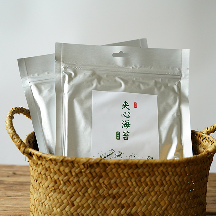 半飽良味|夾心海苔 海苔脆片 即食 芝麻味/杏仁芝麻味酥脆零食30g
