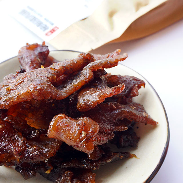 半飽良味 | 潮汕豬肉脯 宅人食堂 潮汕小吃特產(chǎn)碳烤 豬肉干 120g
