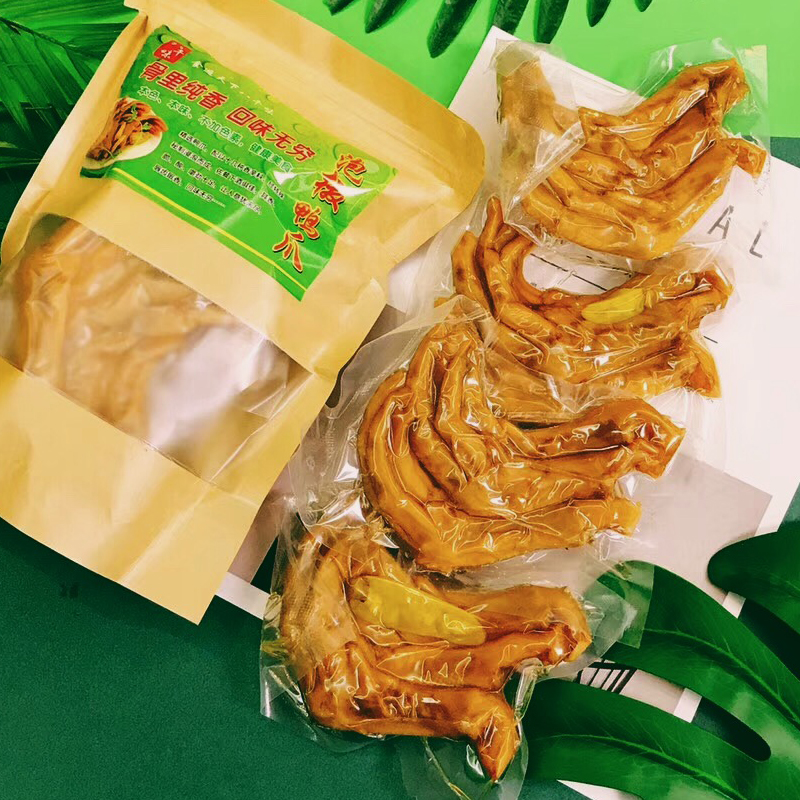 開胃鴨爪八千味醋泡鴨爪泡椒啤酒搭檔鹵味小吃休閑香辣零食