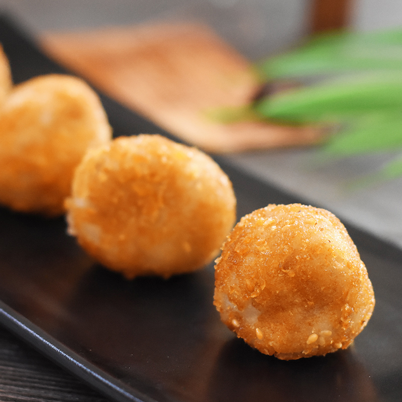 早餐油炸芋丸蛋黃特產(chǎn)小吃油炸食品速凍炸品炸貨冷凍美食淘寶吃貨