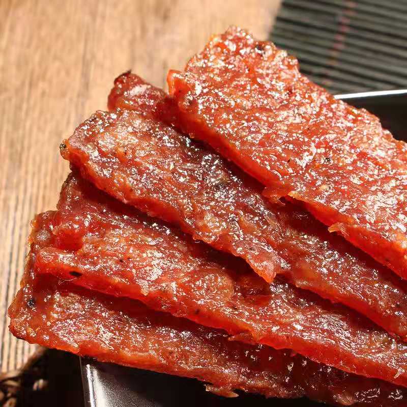 廣東臘肉潮汕特產(chǎn)豬肉脯豬肉干獨(dú)立包裝 包郵小吃零食美食休閑