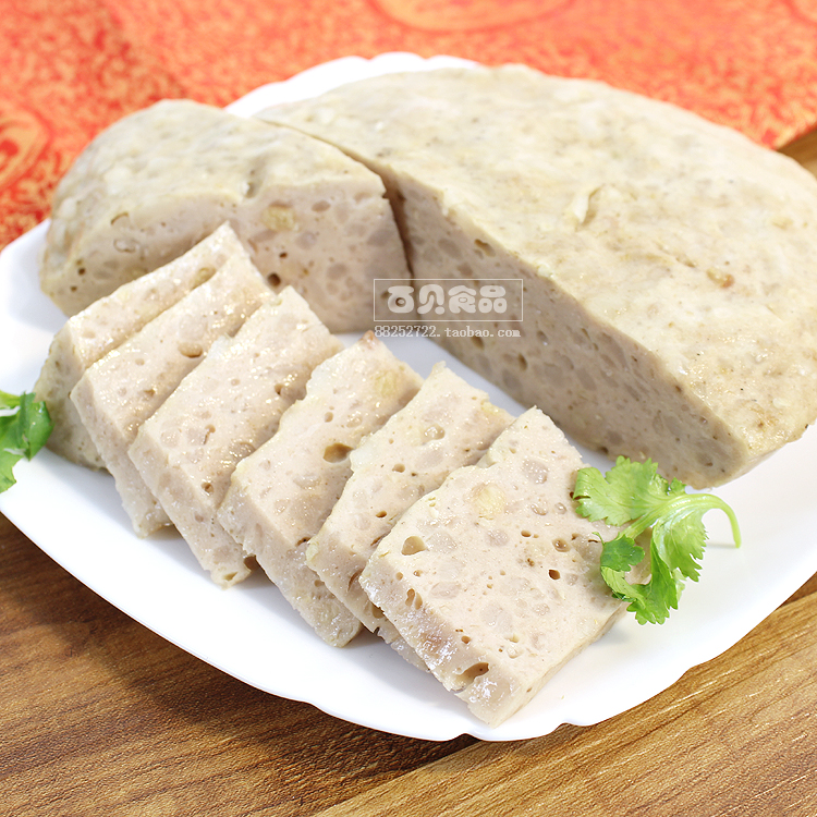 包郵 2斤裝 潮汕鄉(xiāng)下豬肉酵豬肉餅 潮州汕頭粿條方便面湯底配料
