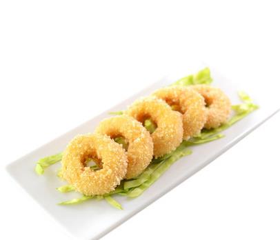 潮興記 黃金魚(yú)圈冷凍油炸仿魷魚(yú)圈半成品 新鮮奶茶店小吃10個(gè)