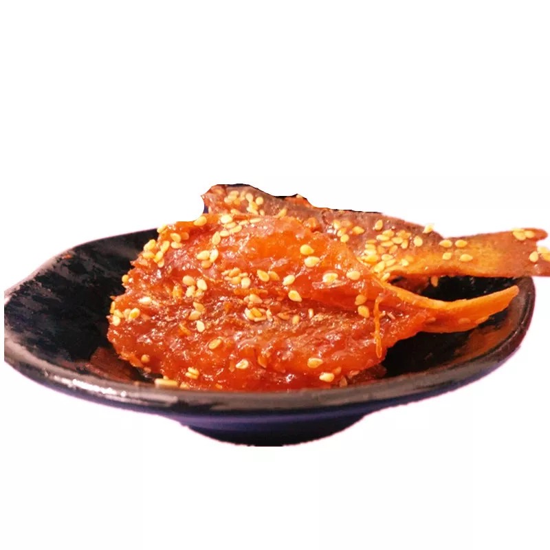 香辣蜜汁紅娘魚干烤魚片即食風味休閑零食散裝稱重250g一斤起包郵
